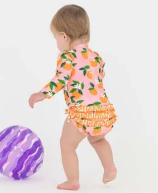Orange Yoy Tje Sweetest Long Sleeve One Piece Rashguard