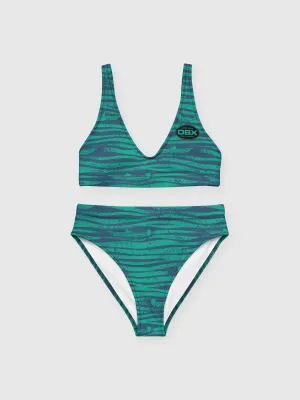 Outer Banks Recycled High-Waisted Bikini [Turquoise]