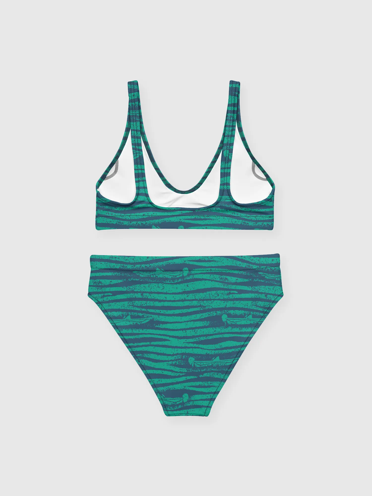 Outer Banks Recycled High-Waisted Bikini [Turquoise]