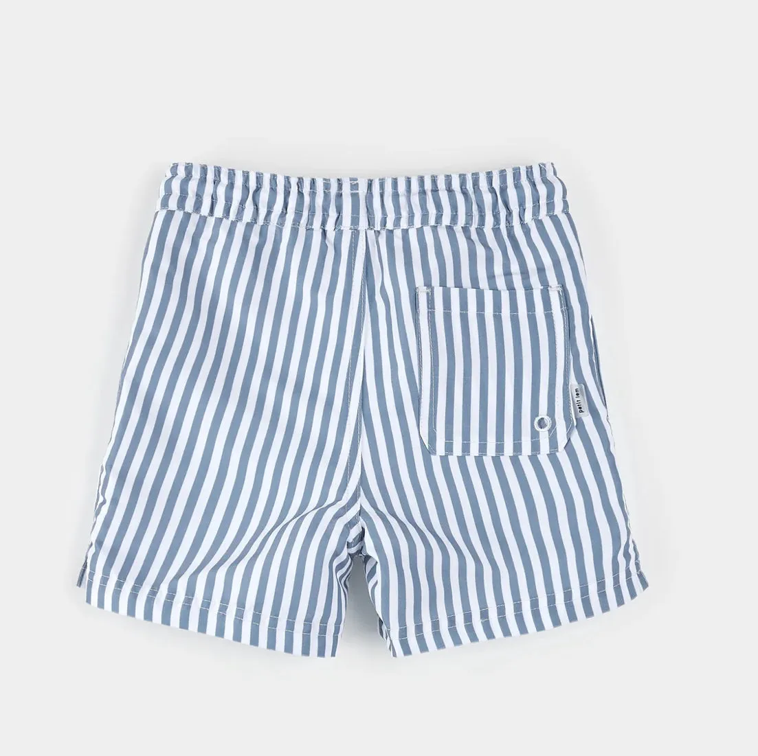 Petit Lem Blue Striped Swim Trunks: Size 2 to 7 Years