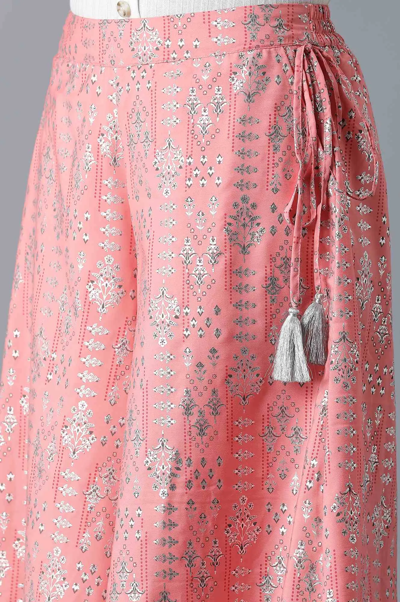 Pink Floral Print Culotte