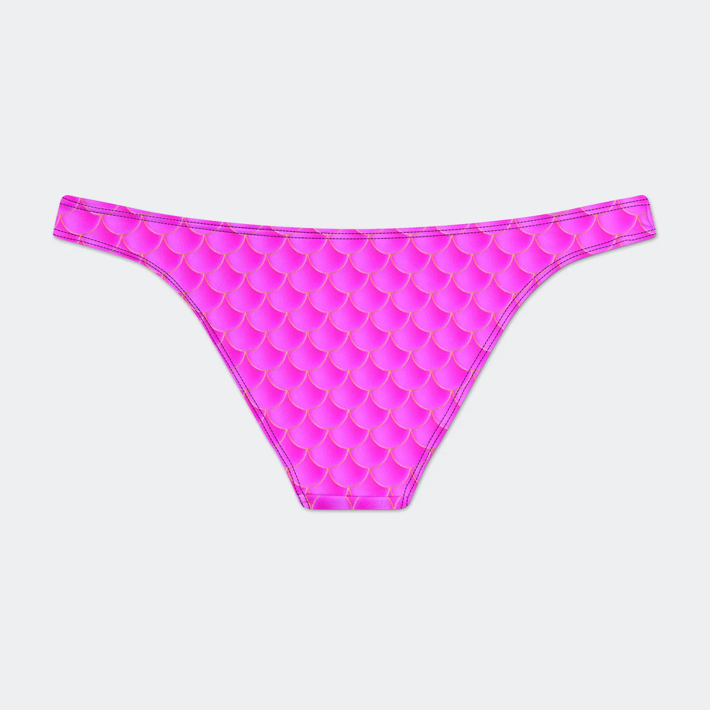Pink Mermaid Low Rise Bikini Bottom Brief