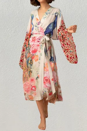 Plus Size Long Bathing Suit Kimono Cover Up