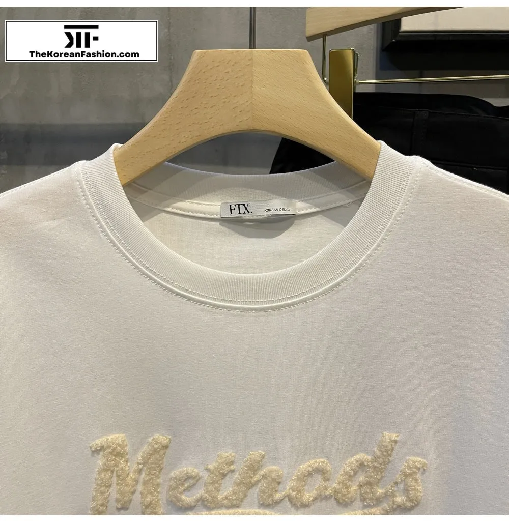 Printed Letter Round Neck T-shirt