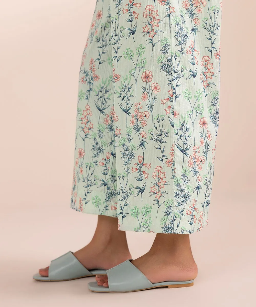Printed Seersucker Culottes