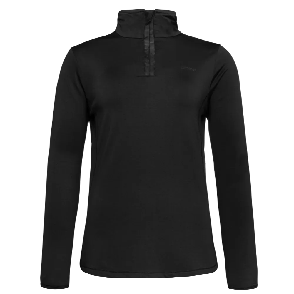 Protest Fabriz 1/4 Zip Top Womens - True Black