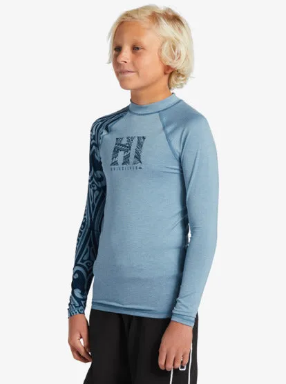 Quicksilver Boys Hawaii Big Island UPF 50 Long Sleeve Surf Tee: Size 8 to 16 Years