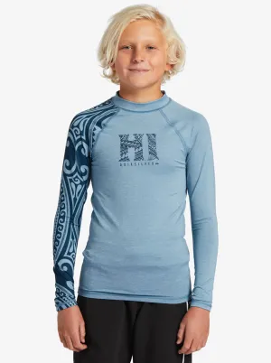 Quicksilver Boys Hawaii Big Island UPF 50 Long Sleeve Surf Tee: Size 8 to 16 Years