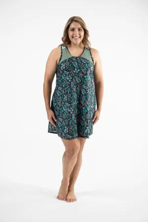 Racer Back Rashie Dress flowering gum print