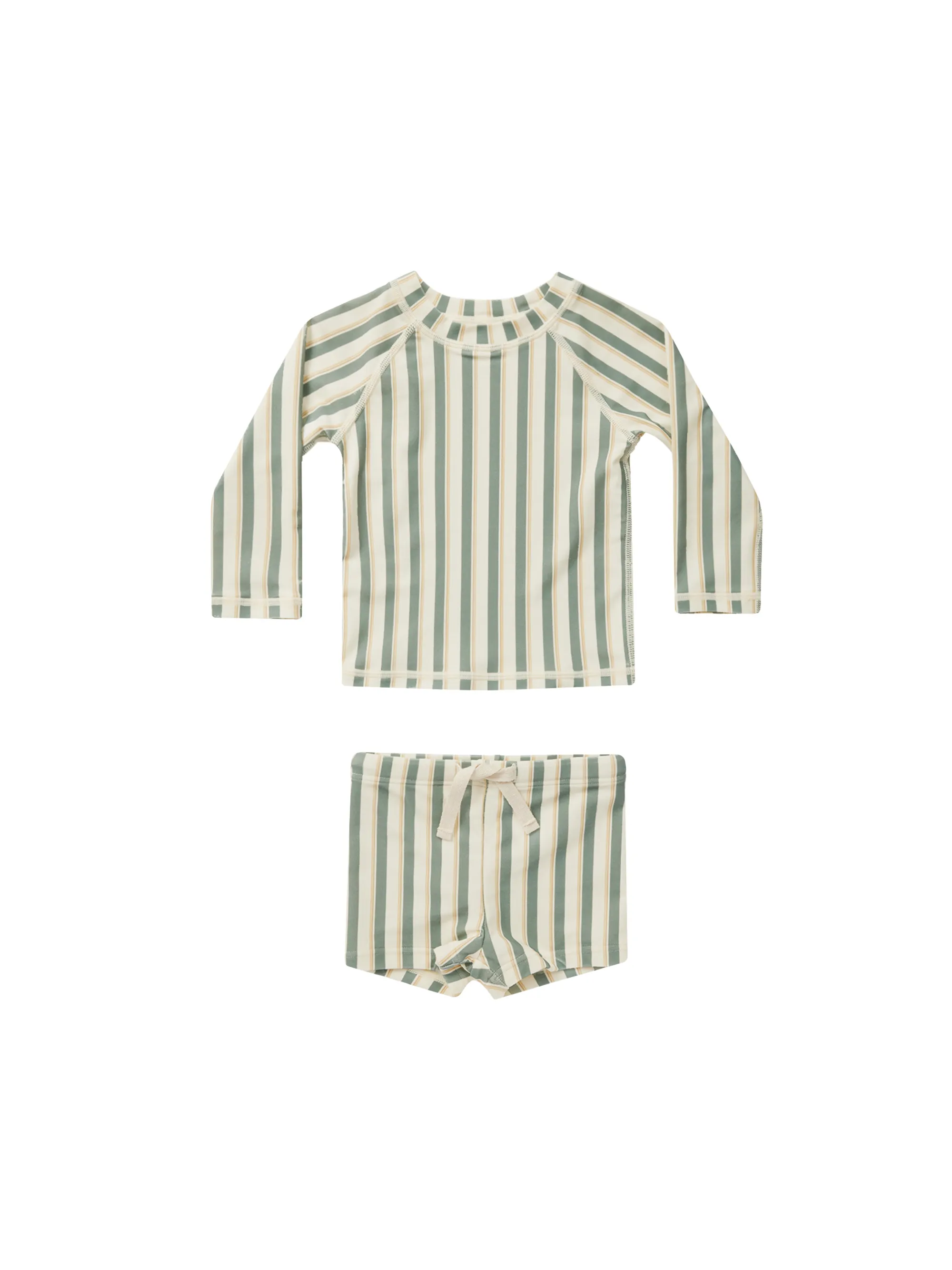 Rash Guard Boy Set-Aqua Stripe