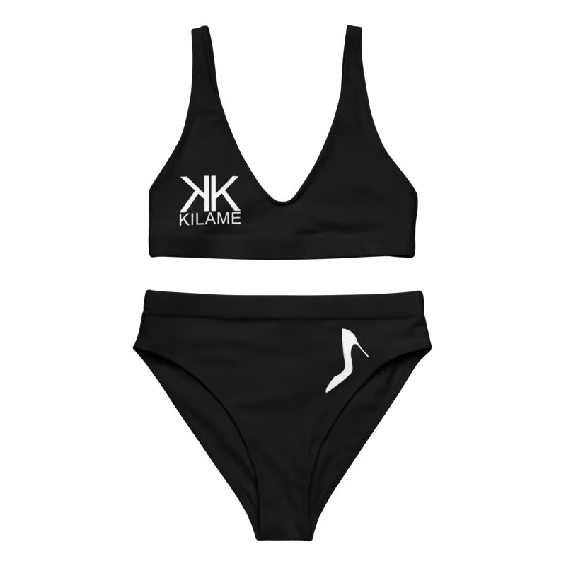 Recycled high-waisted bikini 'Kilame logo'