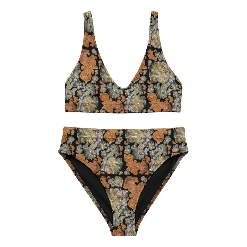 Recycled high-waisted bikini Tiko 'Nude embroidery'