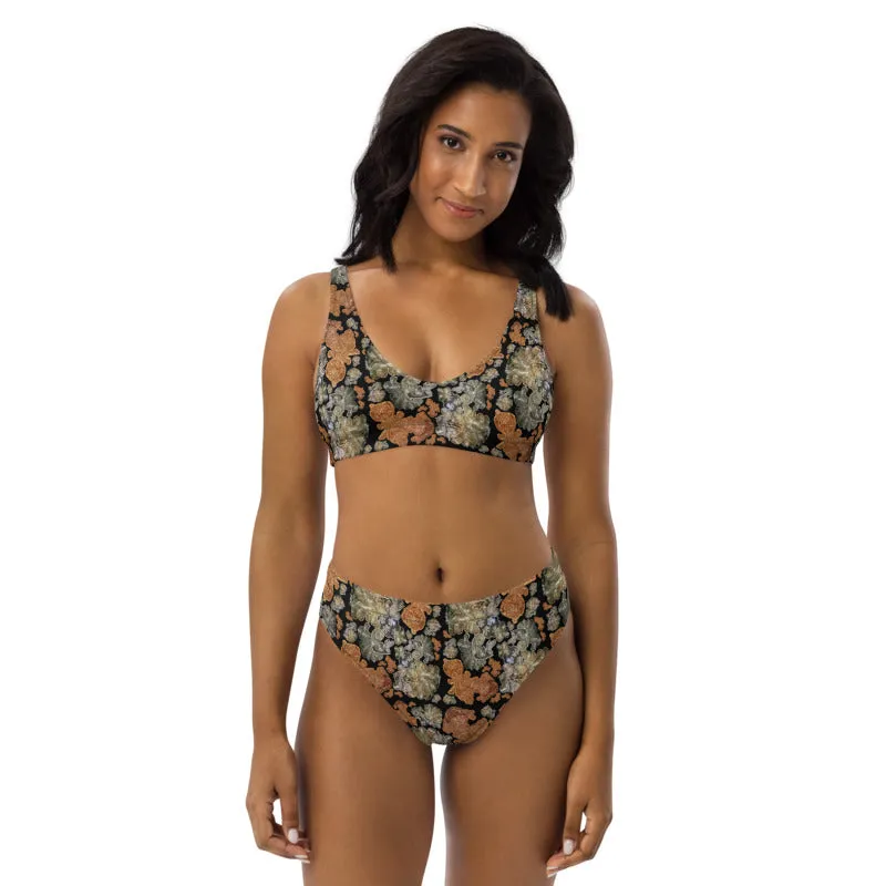 Recycled high-waisted bikini Tiko 'Nude embroidery'