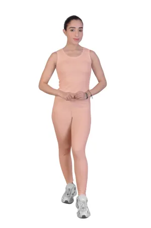 Regular Fit Warm Thermal Set for Girls | Peach Thermal Tank Top & Leggings For  Young Women  | Set of 2