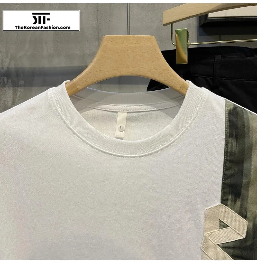 Round Neck Color Block T-shirt