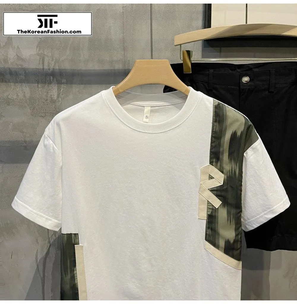 Round Neck Color Block T-shirt