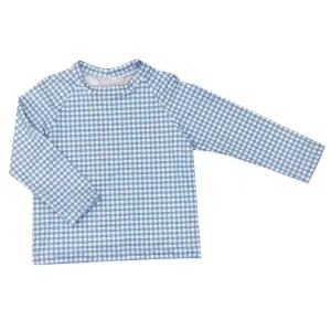 Sammy Swim Rash Guard | Blue Gingham