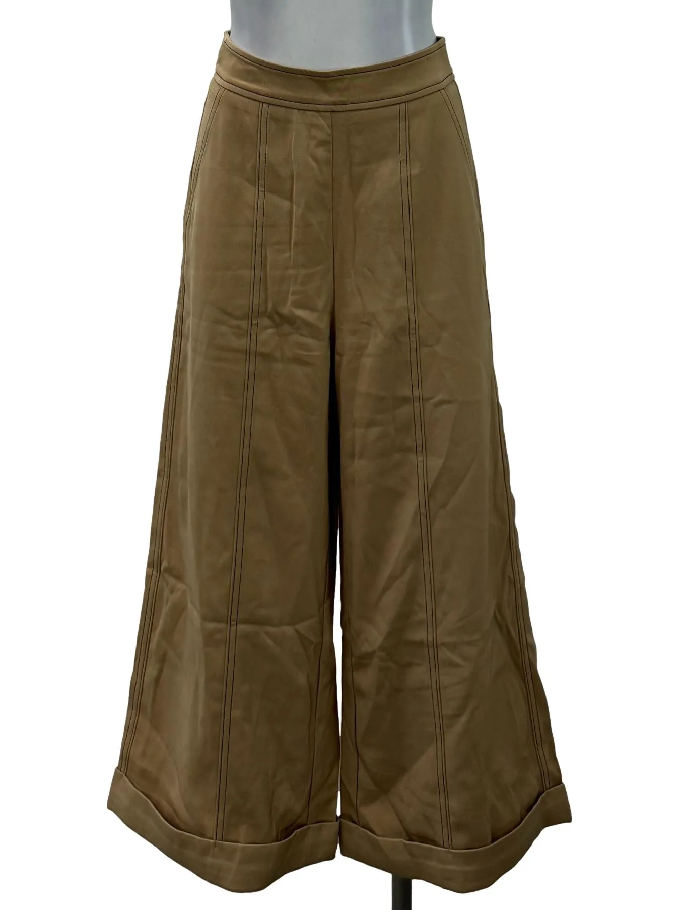 Sand Brown Wide Leg Pants