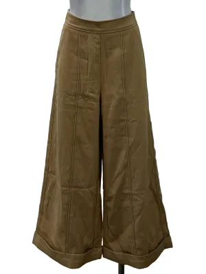 Sand Brown Wide Leg Pants