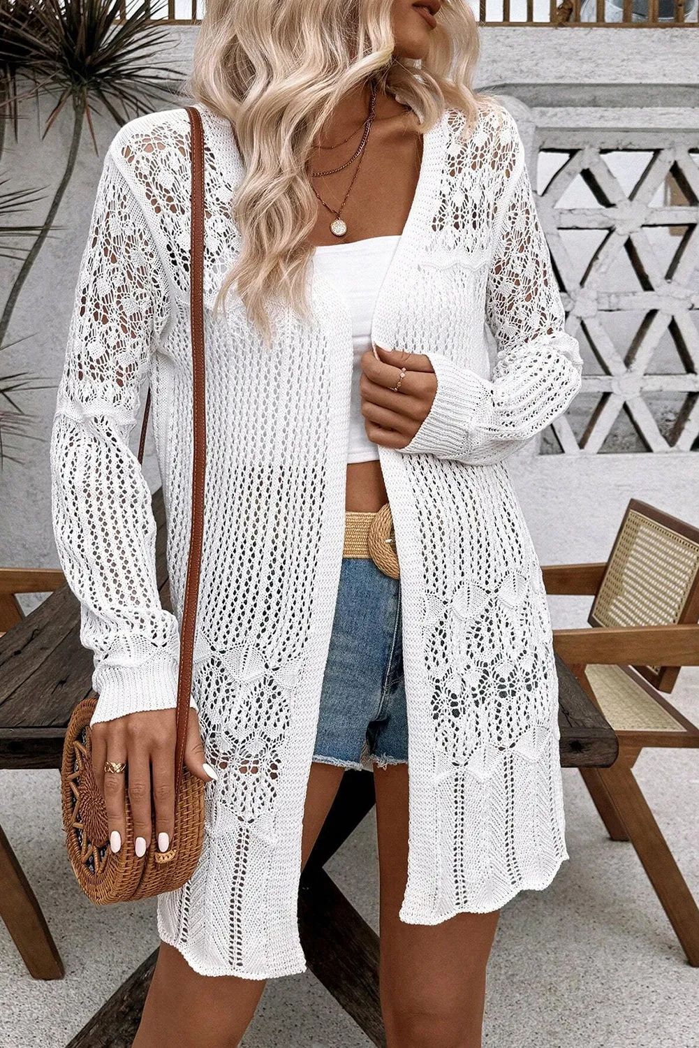 Seabreeze Crochet Cardigan – Lightweight Coastal Open Knit