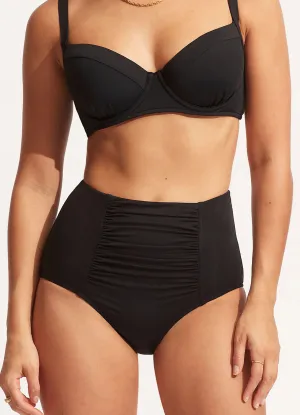 Seafolly Collective Ruched High Waisted Pant - Black