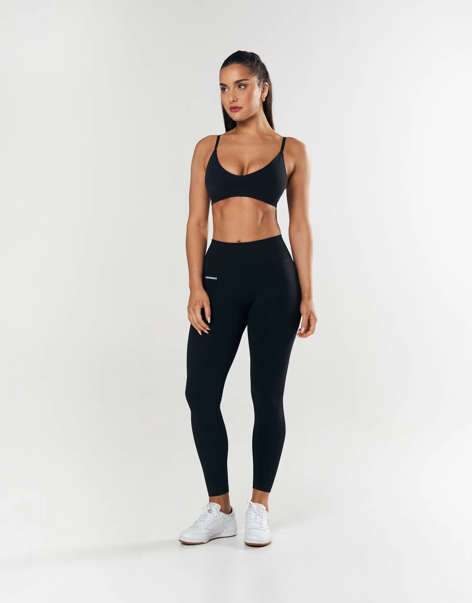 Seamless Base Bralette - Black