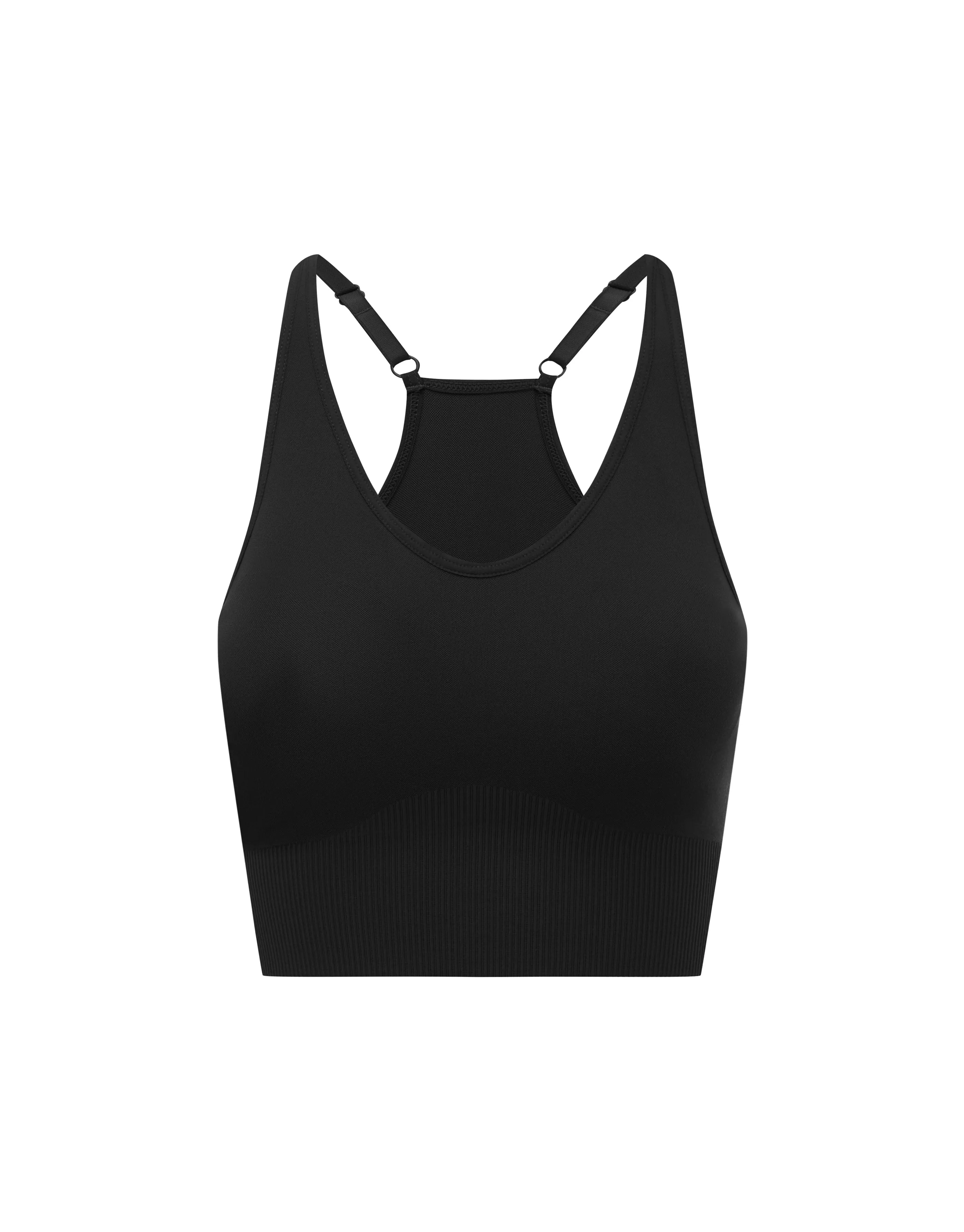 Seamless Strappy Crop - Black