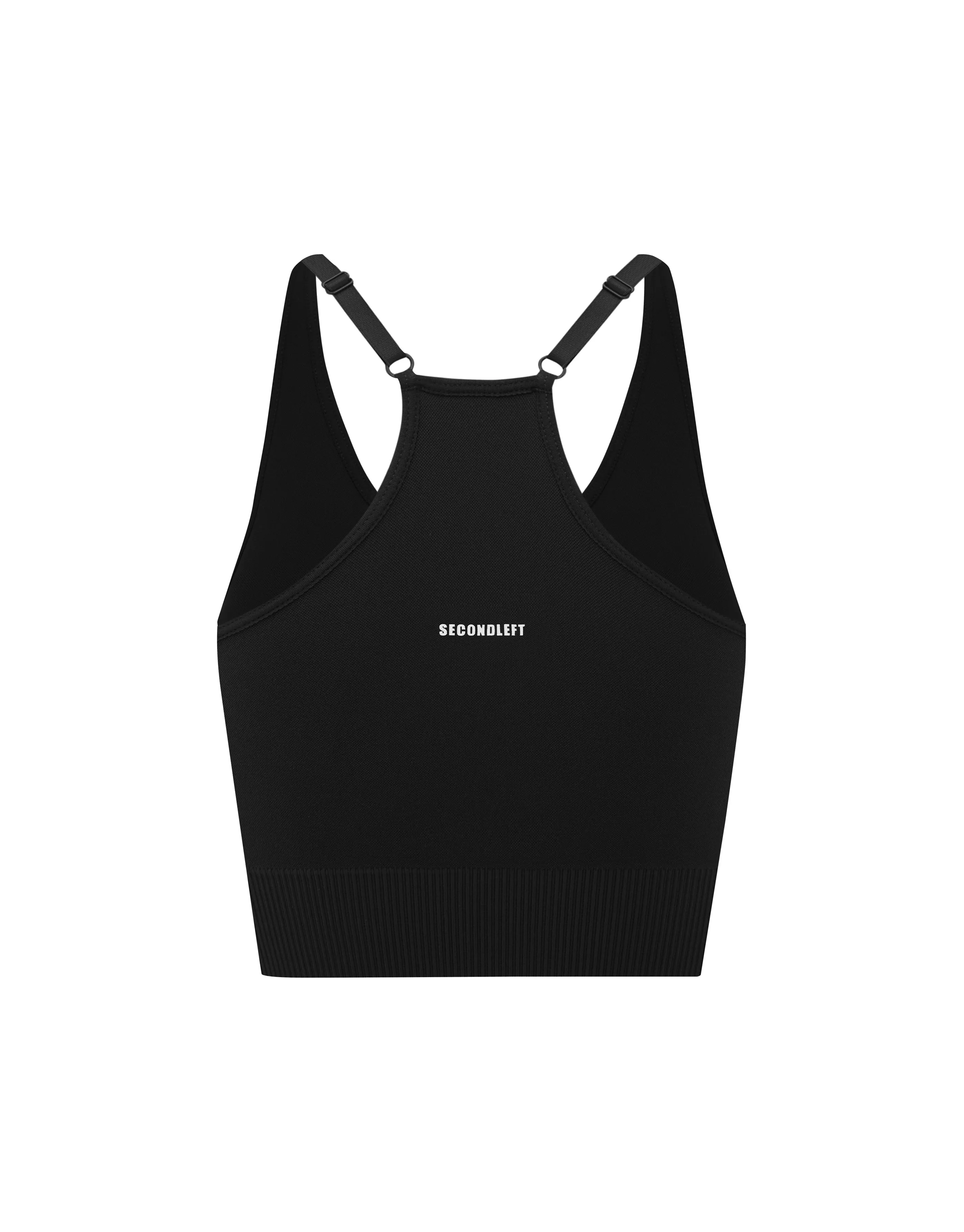 Seamless Strappy Crop - Black