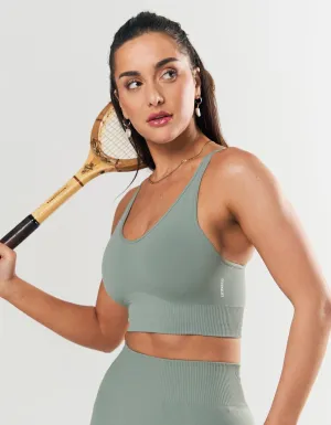Seamless Strappy Crop - Blue