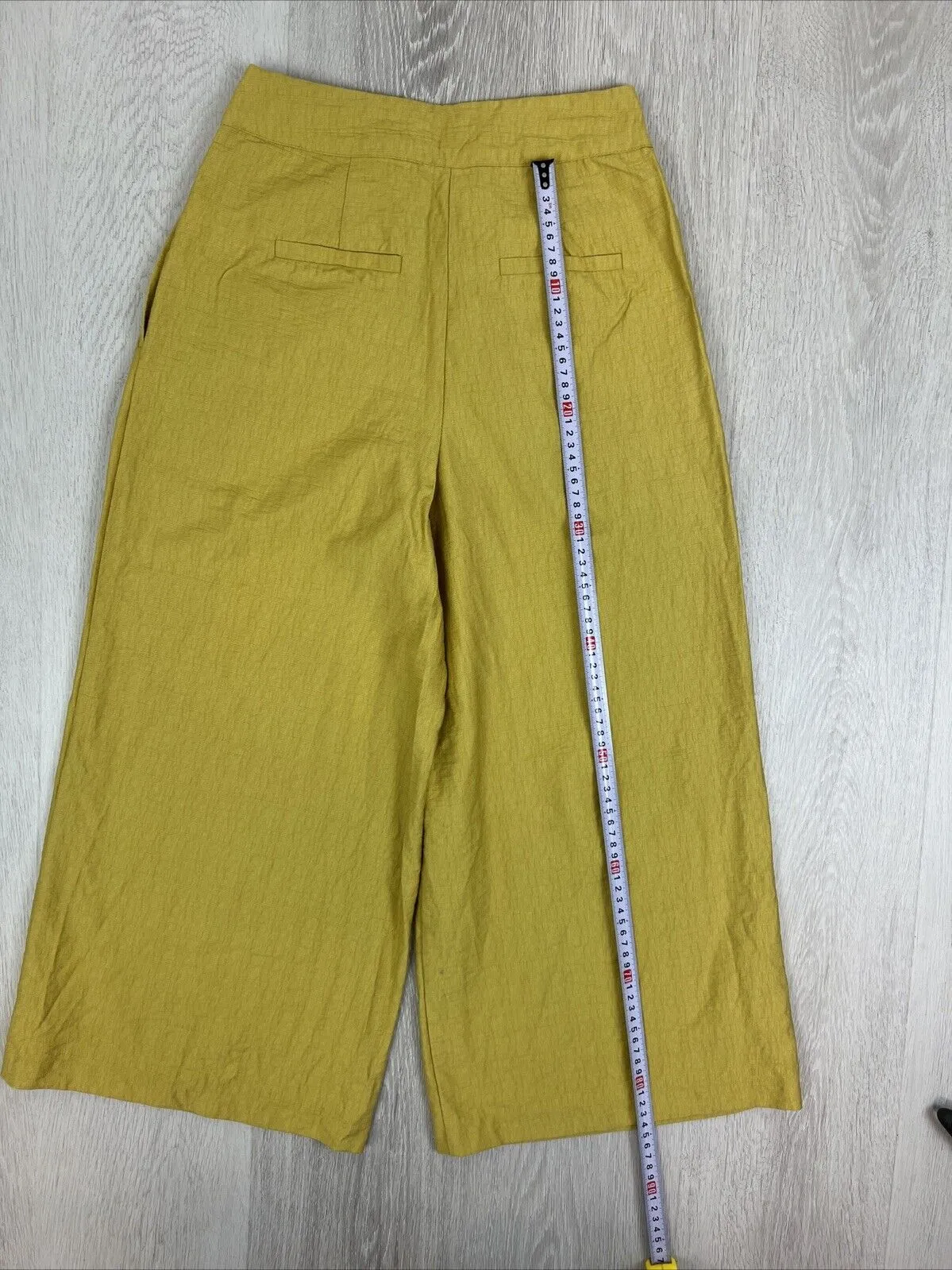 Seed Heritage Womens Mustard Yellow Wide-Leg Culottes Pants Size 8