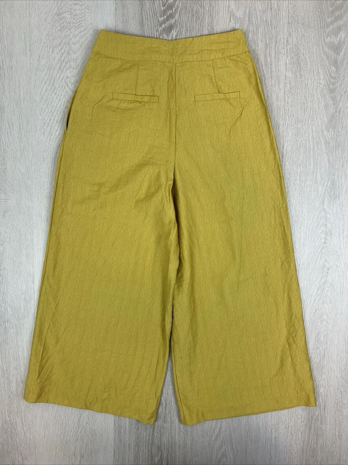 Seed Heritage Womens Mustard Yellow Wide-Leg Culottes Pants Size 8