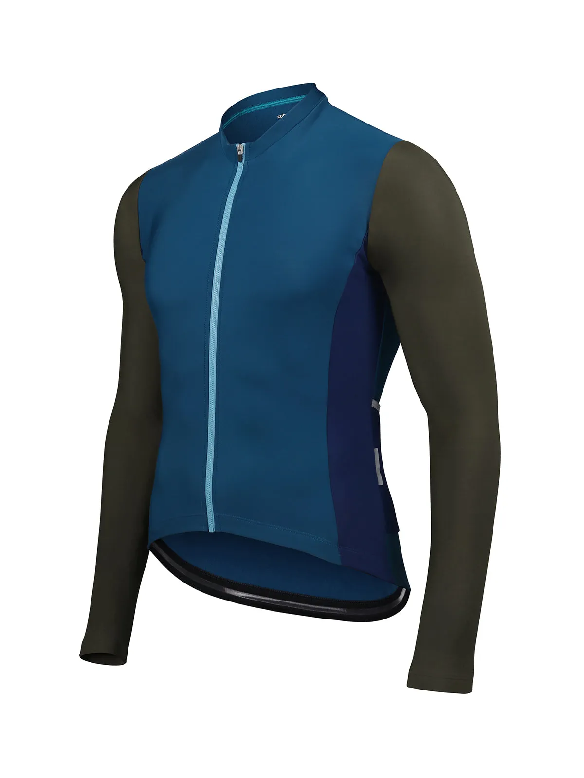 Skyline Fleece-lined Thermal Long Sleeve Jersey - Indigo Olive