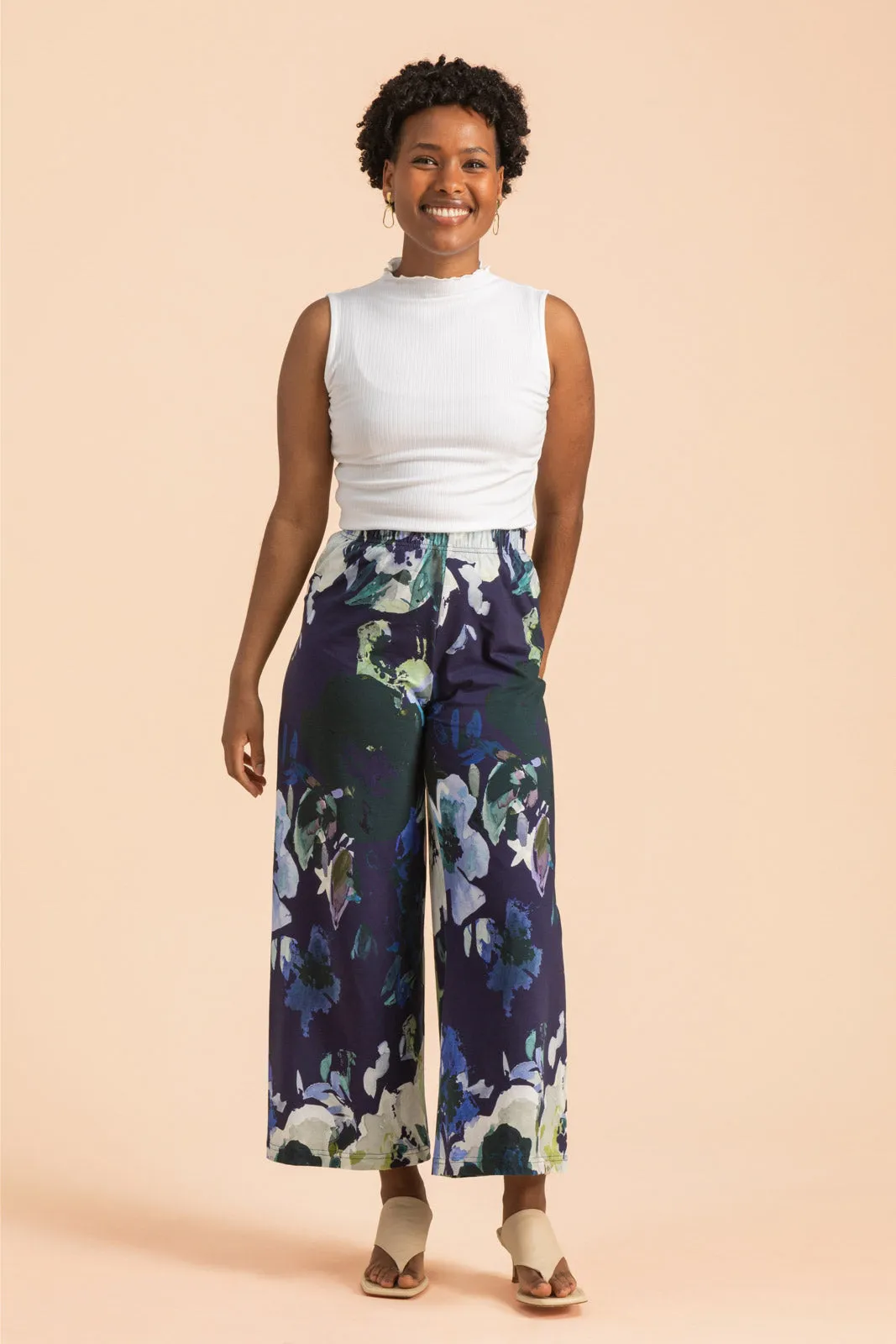 Soft Culottes Blue Anemone