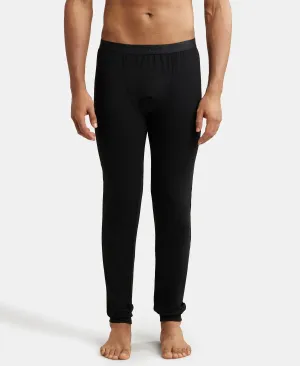 Soft Touch Microfiber Elastane Stretch Thermal Long Johns with StayWarm Technology - Black