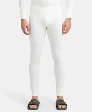 Soft Touch Microfiber Elastane Stretch Thermal Long Johns with StayWarm Technology - White