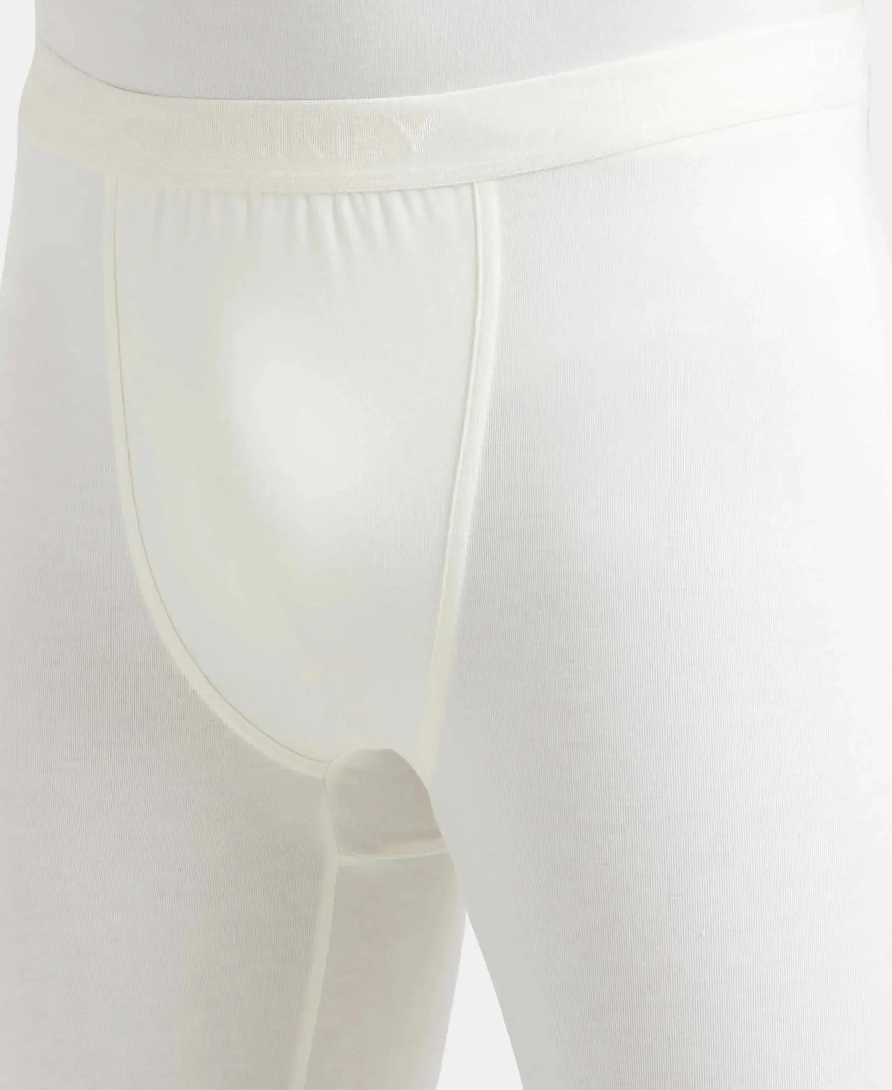 Soft Touch Microfiber Elastane Stretch Thermal Long Johns with StayWarm Technology - White