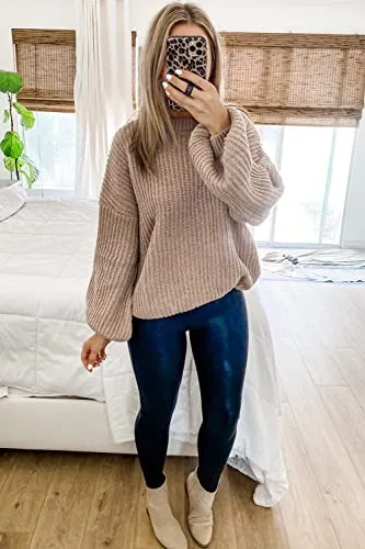 Solid Color Knit Sweater