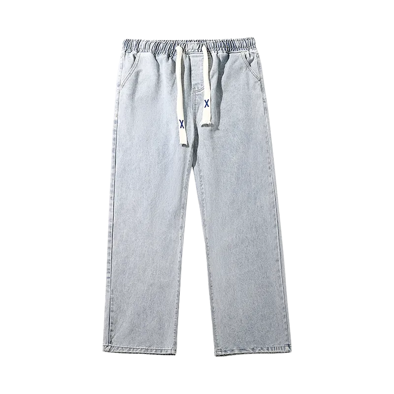 Solid elastic jeans-D83 | Inspanda