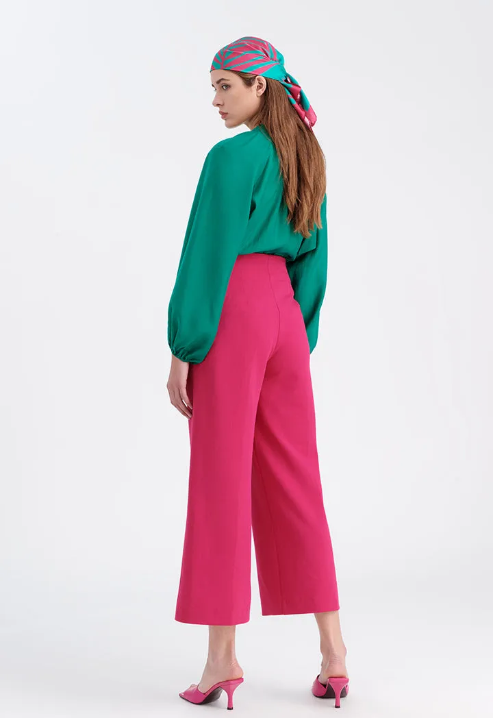 Solid Pleated Culottes