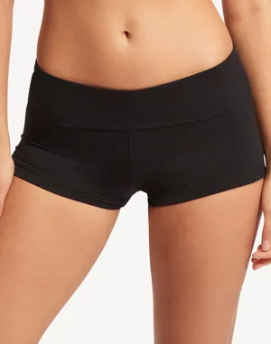 Solid Roll Top Boyshort Bottom