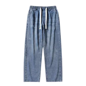 Solid straight elastic jeans-D71 | Inspanda