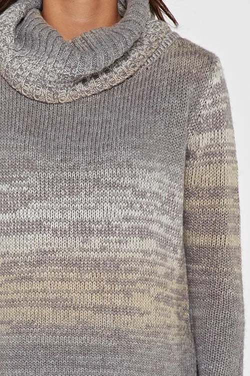 Space Dyed Long Sleeve Turtleneck Sweater