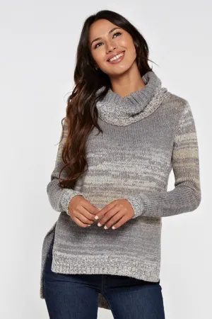 Space Dyed Long Sleeve Turtleneck Sweater