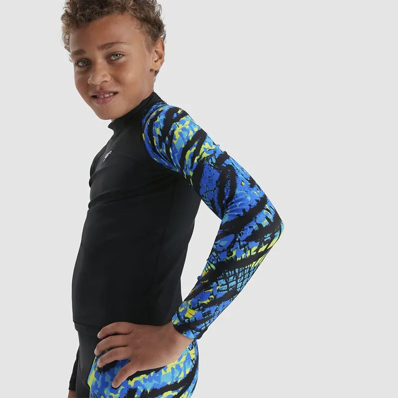Speedo Boys Print Long Sleeve Rashie