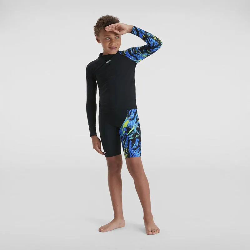 Speedo Boys Print Long Sleeve Rashie