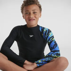 Speedo Boys Print Long Sleeve Rashie
