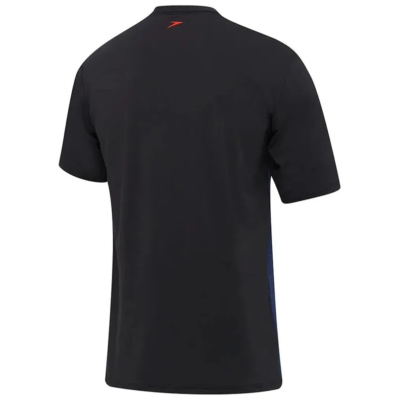 SPEEDO MENS SALTY TEE SS RASH NAVY BLACK