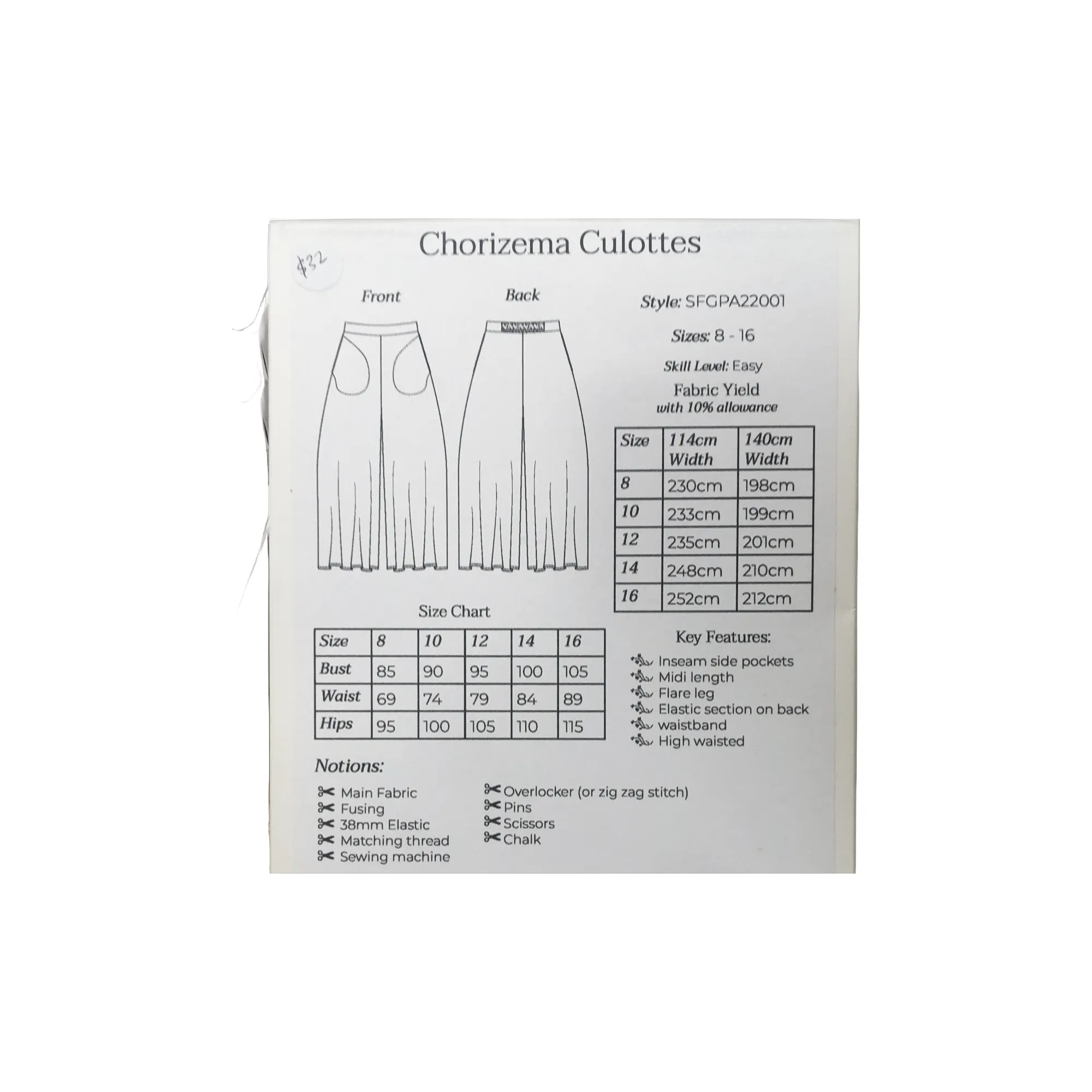 Stitched For Good Chorizema Culottes