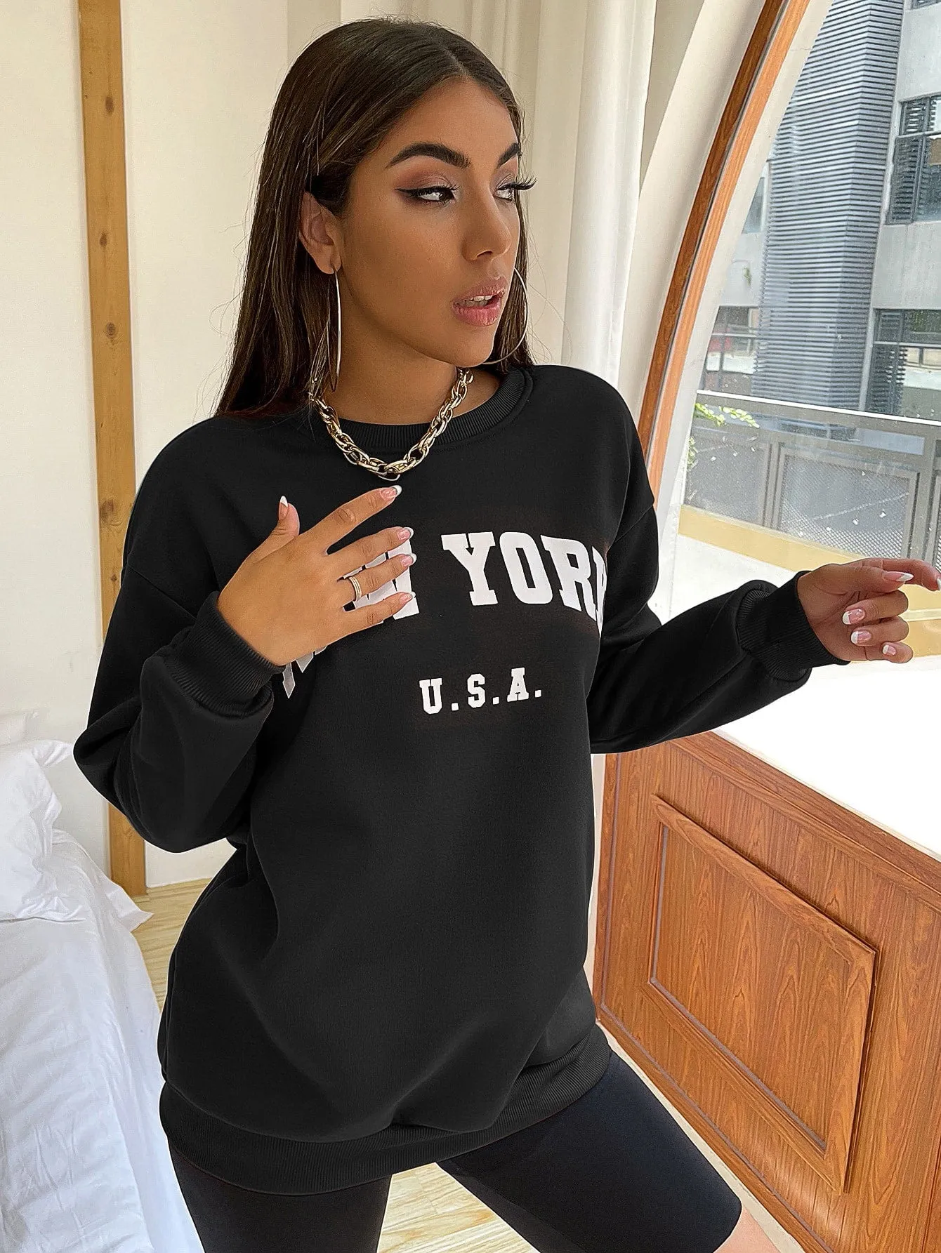 Sudadera Gráfica Cherry Vibes para Mujer en