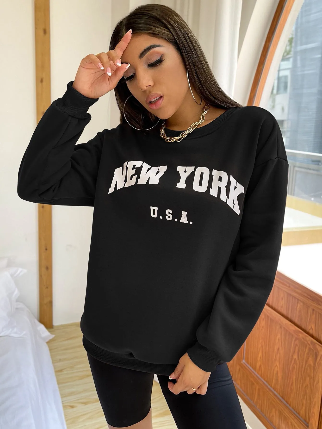Sudadera Gráfica Cherry Vibes para Mujer en